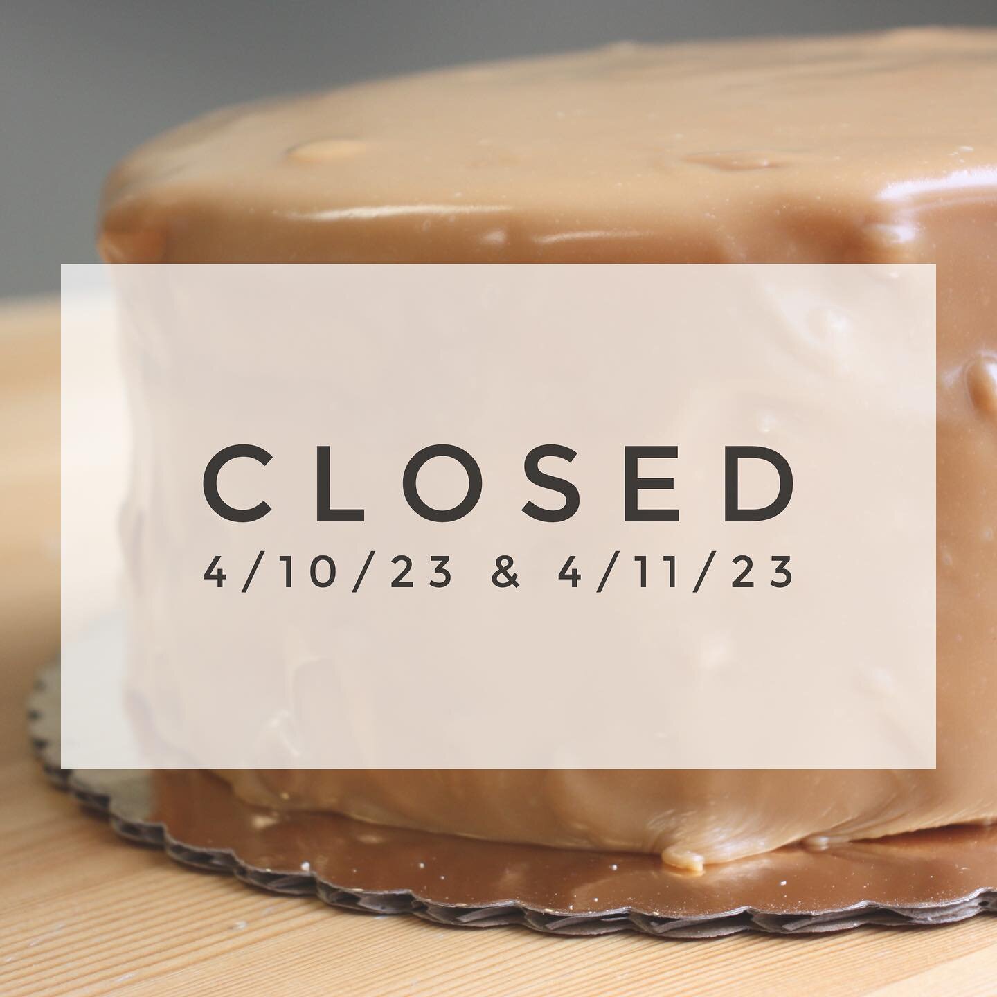 We are taking a little break after the busy Easter week! Thank you all for making it great! We will see you Wednesday!