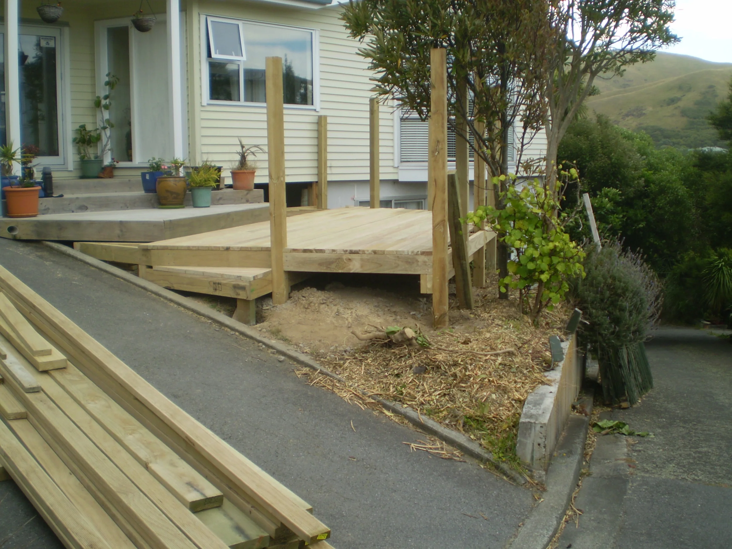1.c. Deck extension in place screens yet to be built.JPG