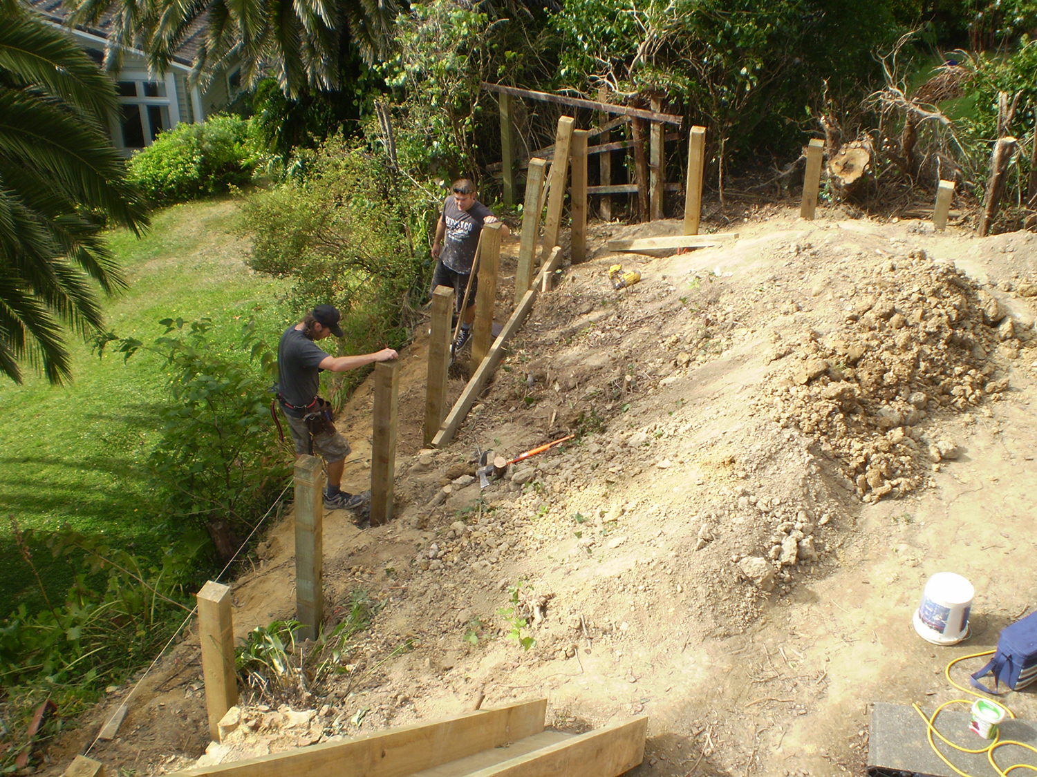  2.2 Building the retaining wall 