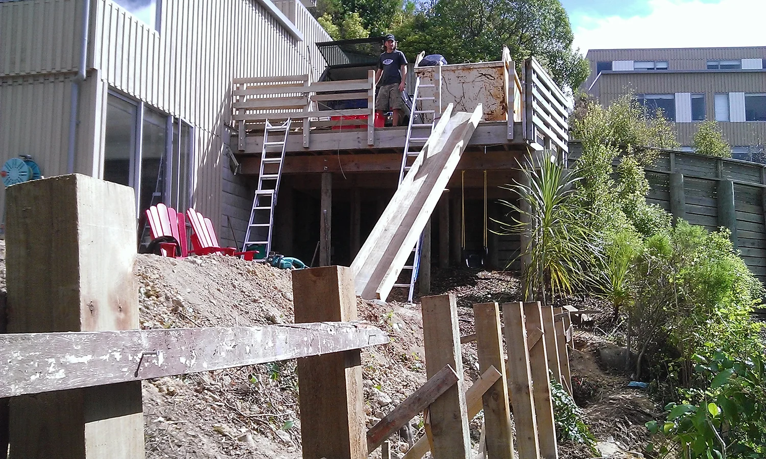  3.2 Earthworks and retaining wall posts 