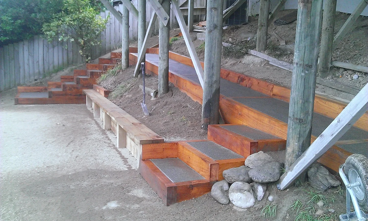  11.4 Completed exposed aggregate steps and ramp 