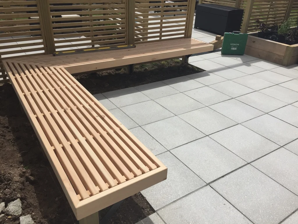  Paving and wooden seating by Groundplanz 