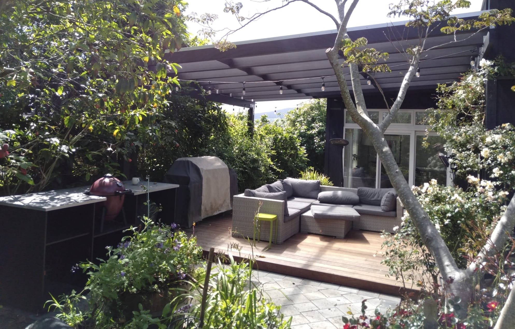 Pergola, decking, paving, BBQ cabinetry - by Groundplanz