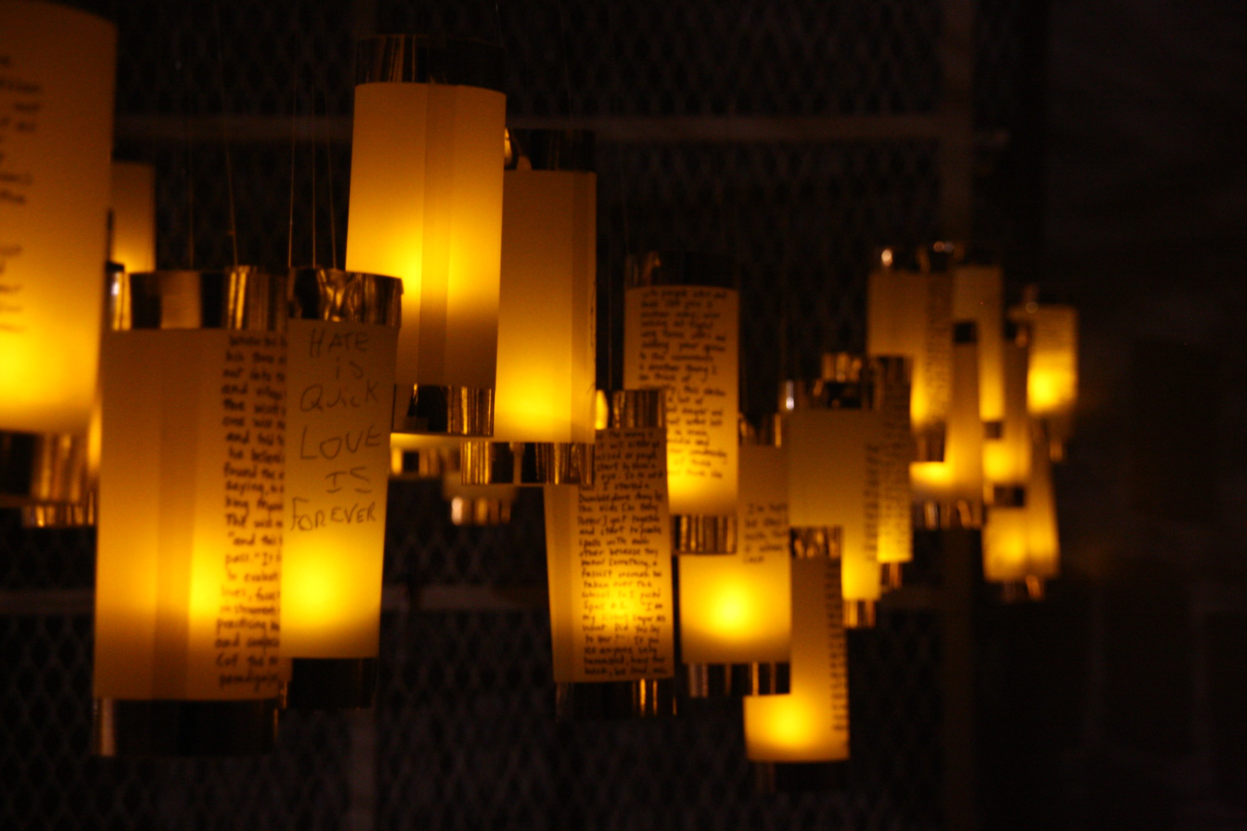 Lanterns for Peace at FiveMyles Gallery