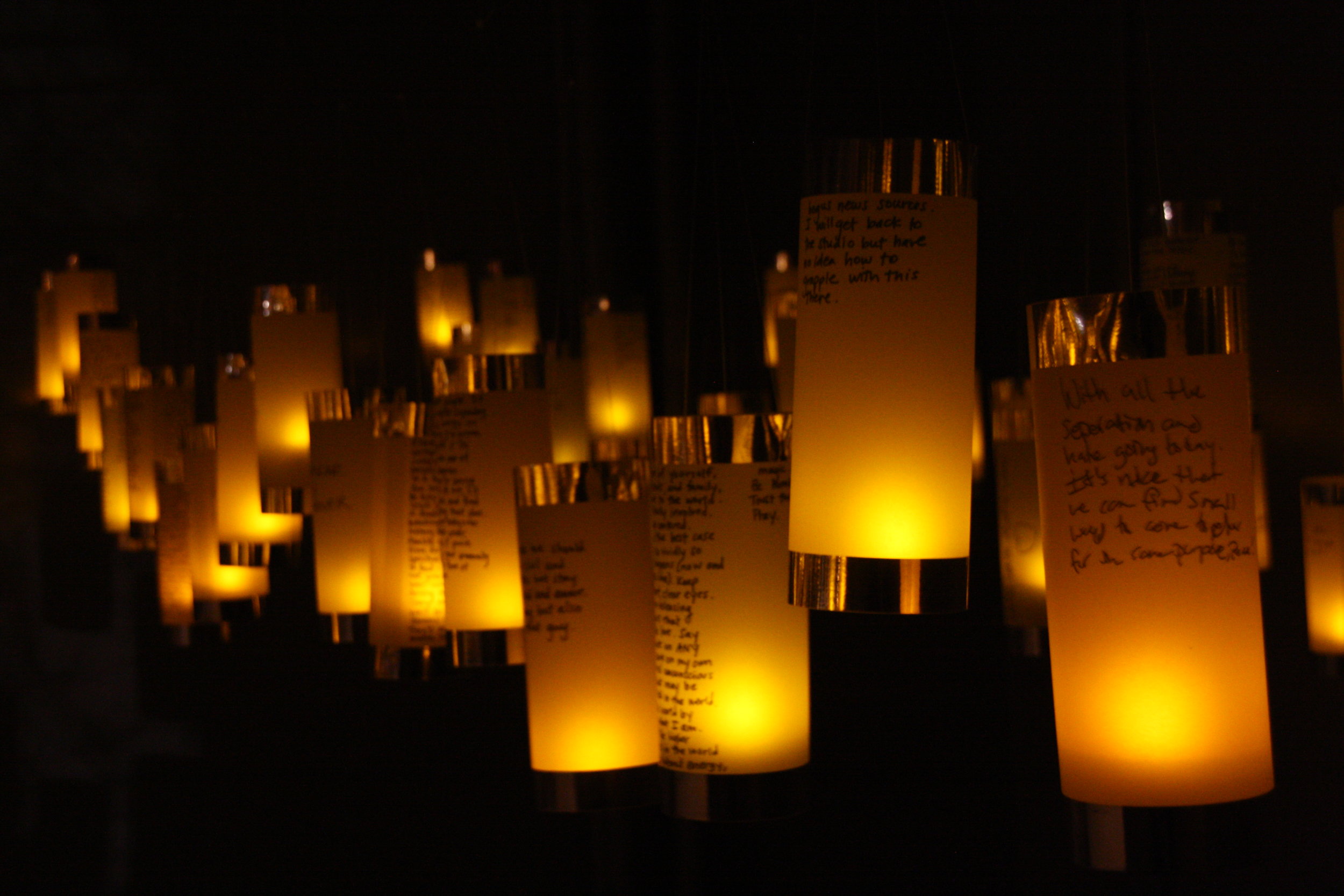 Lanterns for Peace at FiveMyles Gallery