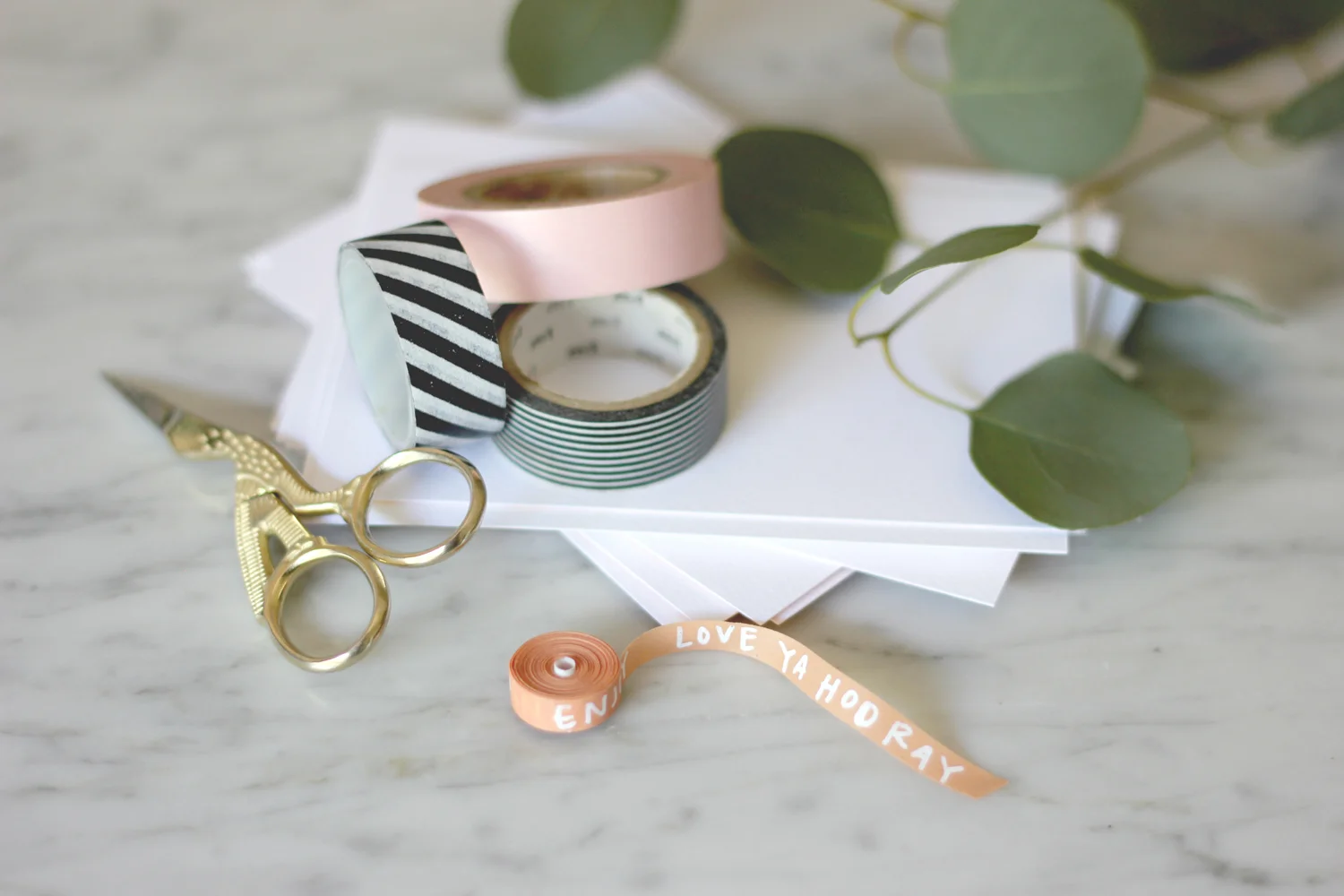Hand Lettered Washi Tape || DIY