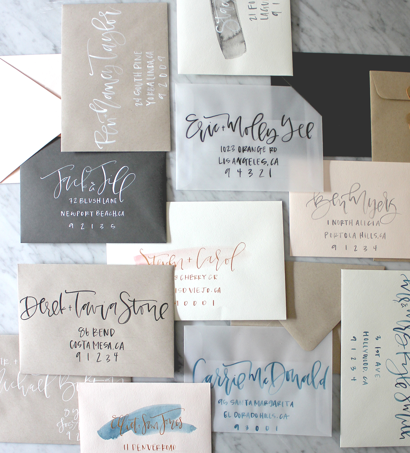 The Beauty of Calligraphy on Wedding Envelopes — AC Letters