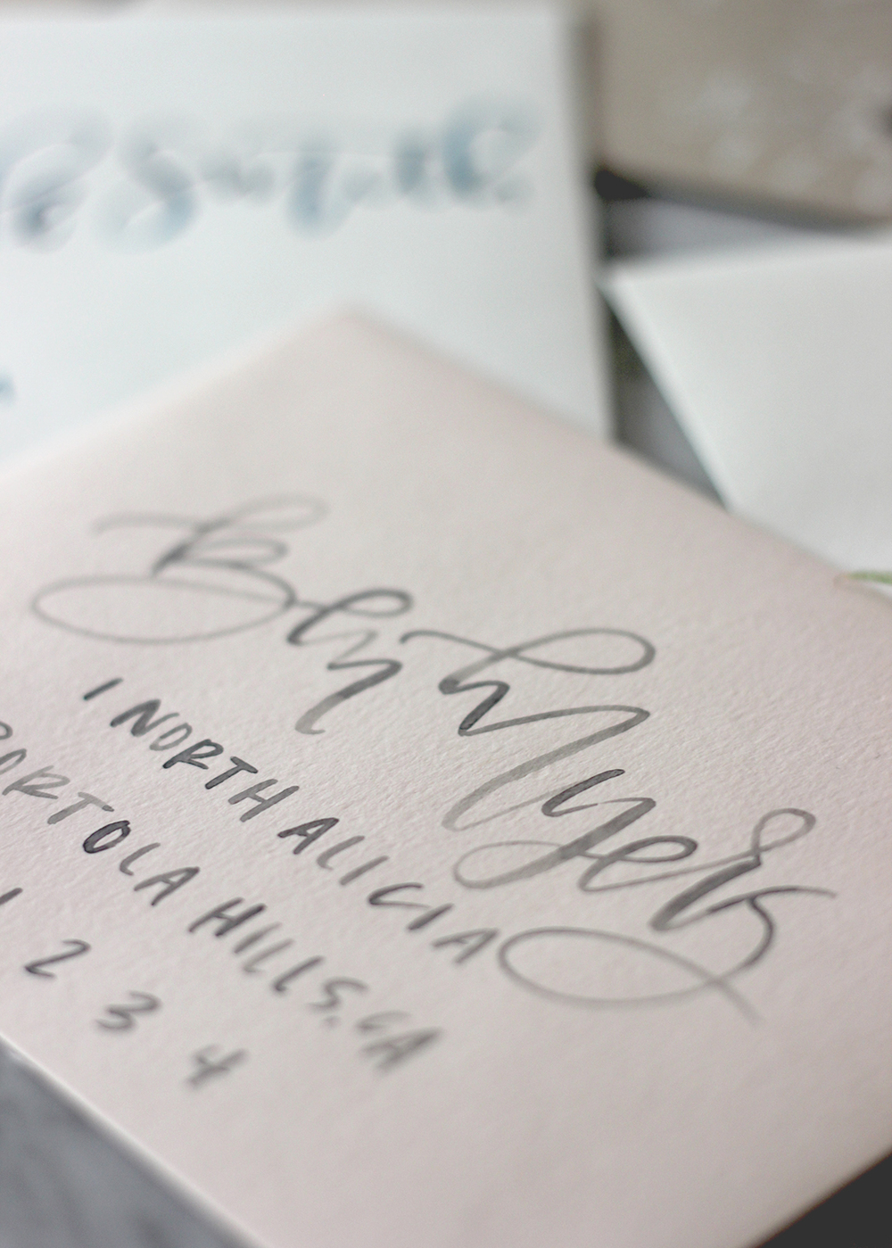 Hand Written Calligraphy Addressed Envelopes Design #4