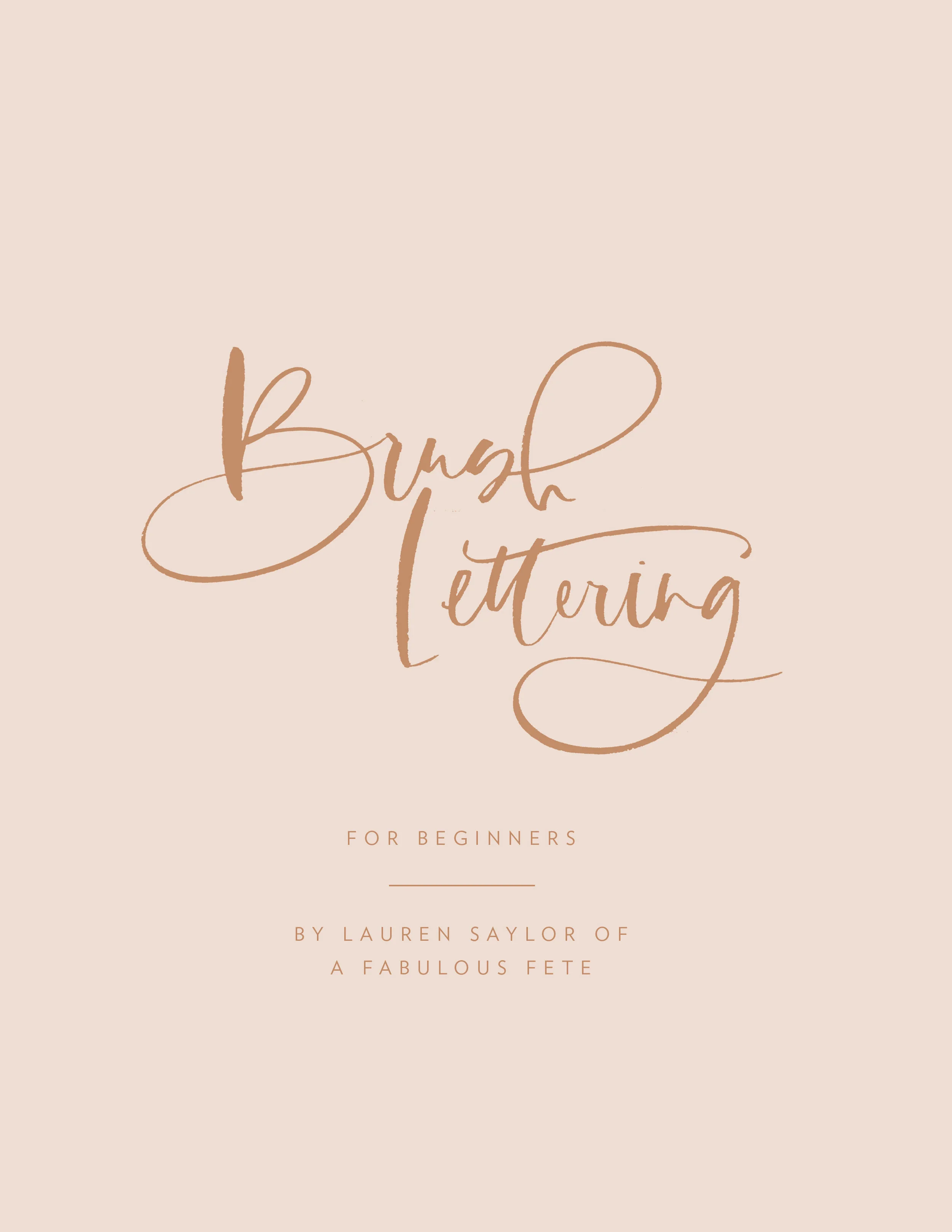Digital Download - Brush Lettering Guide