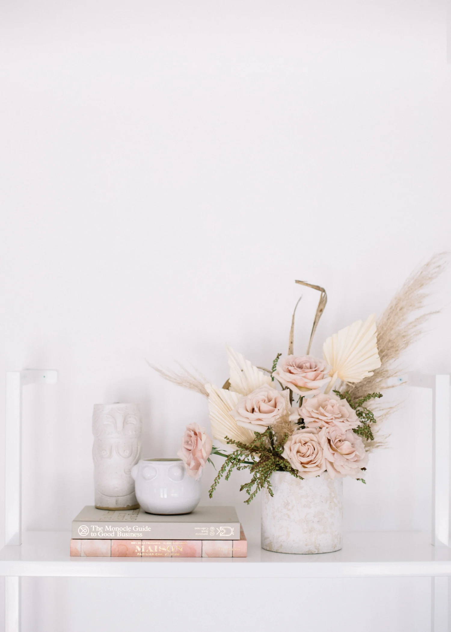 Styled Shelf with Dried + Real Flower Arrangement - A Fabulous Fete.jpg