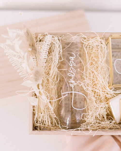 Customized Glass and Gold Jewelry Boxes — Lauren Saylor Interiors + Design  || A Fabulous Fete Wedding Invitations + Stationery