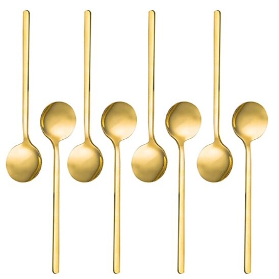 Gold Plated Stainless Steel Espresso Spoons