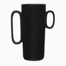 Black Asymmetrical Handles Vase