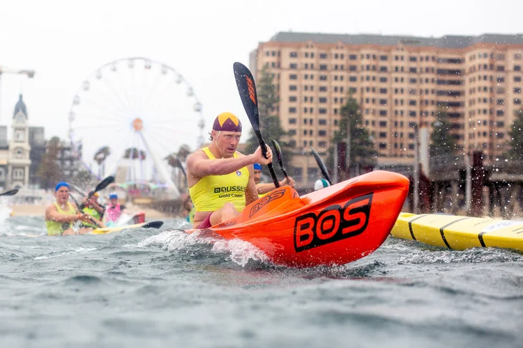 Athletes competing in the ski race at the Glenelg Sprint Challenge
