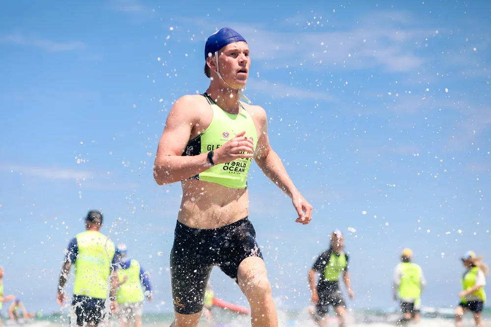 Athletes competing in the Iron at the Glenelg Sprint Challenge