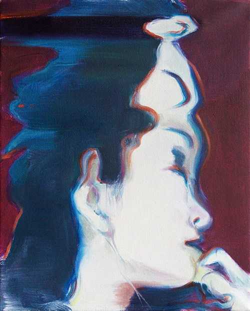 Convex Mirror #3, 2017 Oil on cotton, 20 x 16 in.