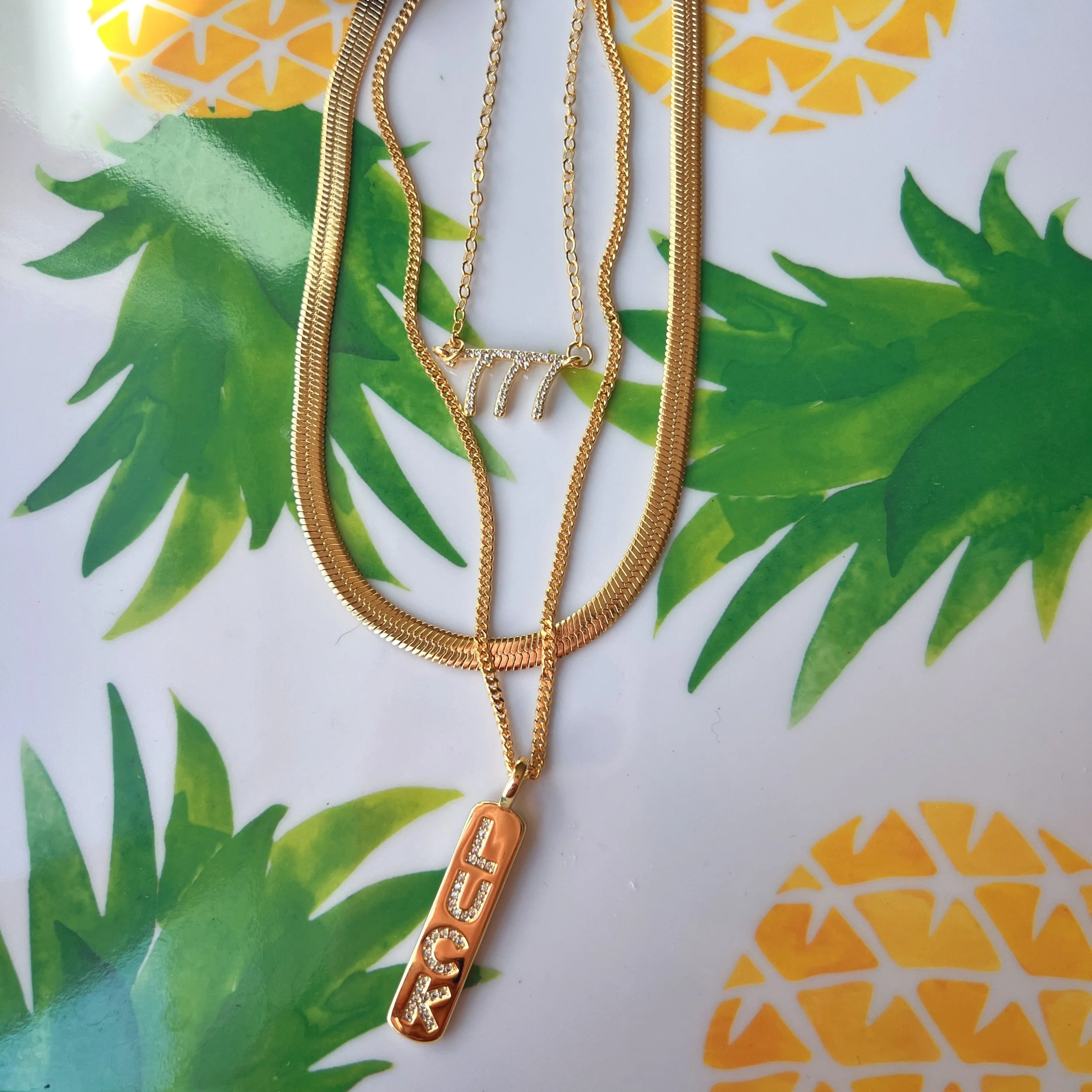 “LUCK” Necklaces Gold Filled & Gold Plated