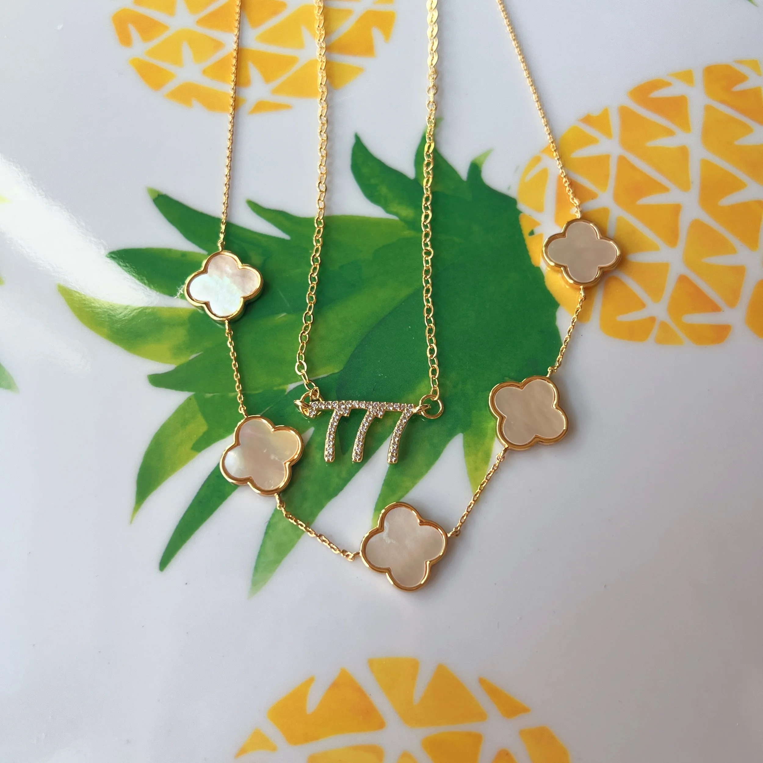 “777” Necklaces Gold Filled & Gold Plated