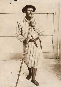 Canary Islander shepherd with knife - 1800s