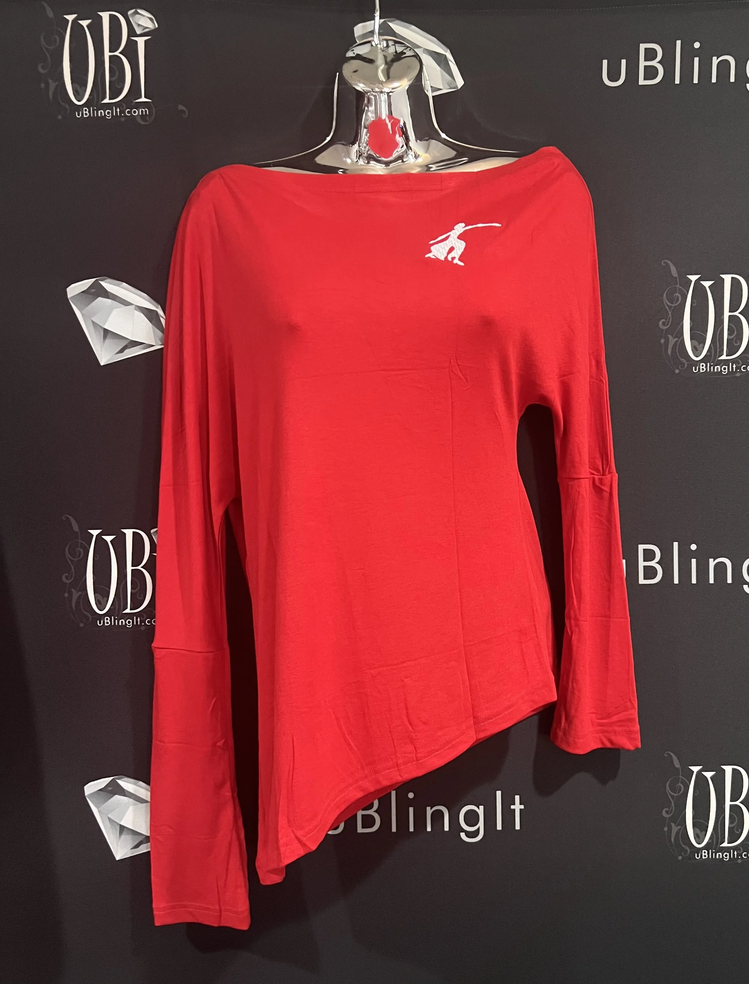 Fortitude Attitude Asymetrical Blouse (RED)