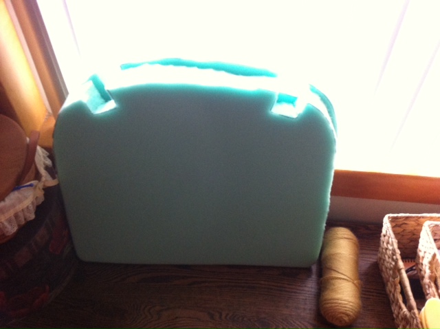 My father helped out with cutting the seat foam. Upholstery project underway!
