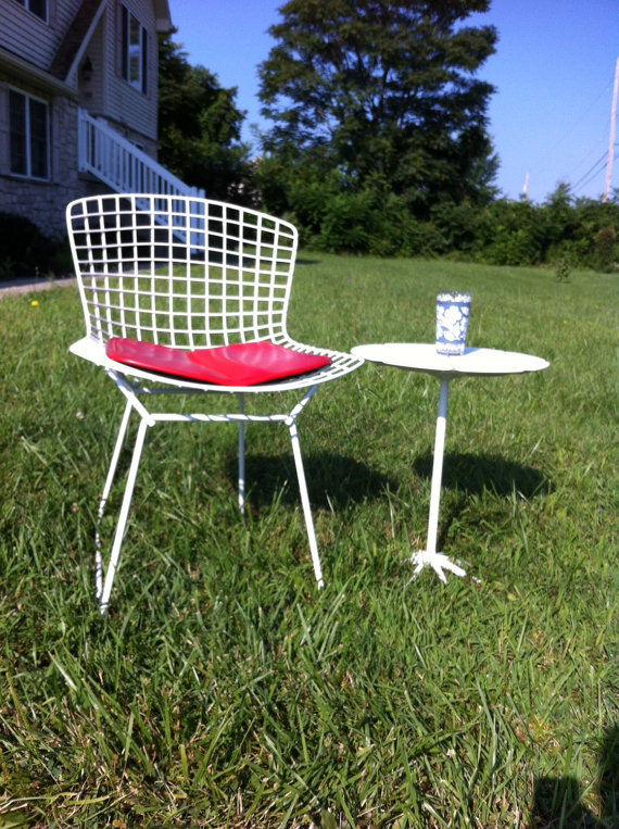 Pair of Bertoia Side Chairs, Red seat pads are also available!