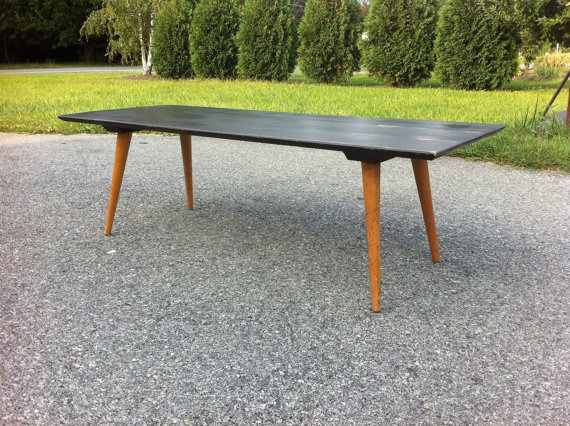 Paul McCobb Planner Group 2 toned example- natural legs with black top.