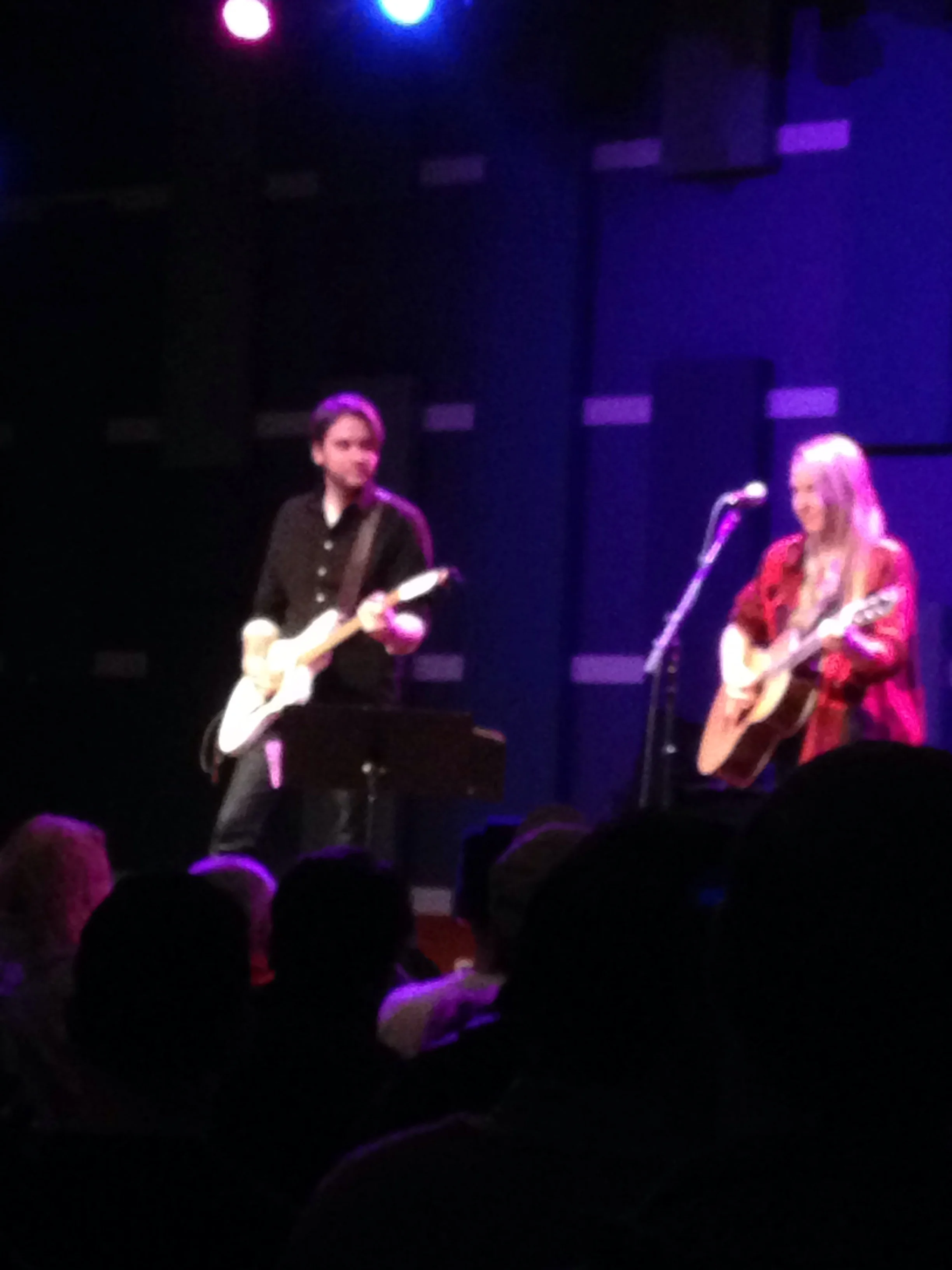 Lissie on acoustic and her electric accompanist. He was very smooth and subtle under her. Her vocals were flawless.