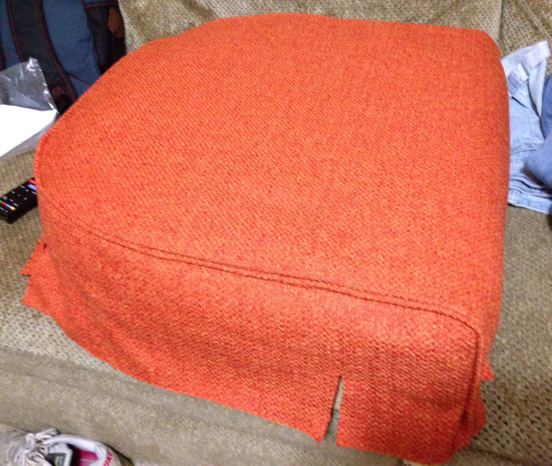 A preview of the seat fitted with the new fabric!