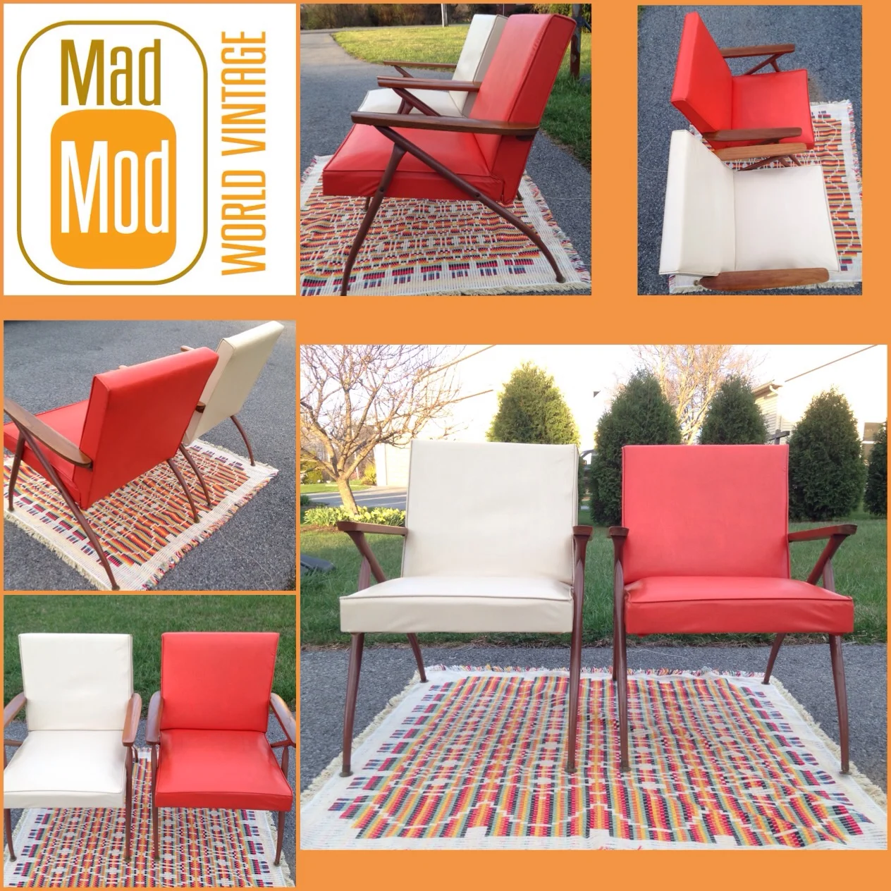 Great pair of matching Viko Baumritter metal framed lounge chairs! Available each.