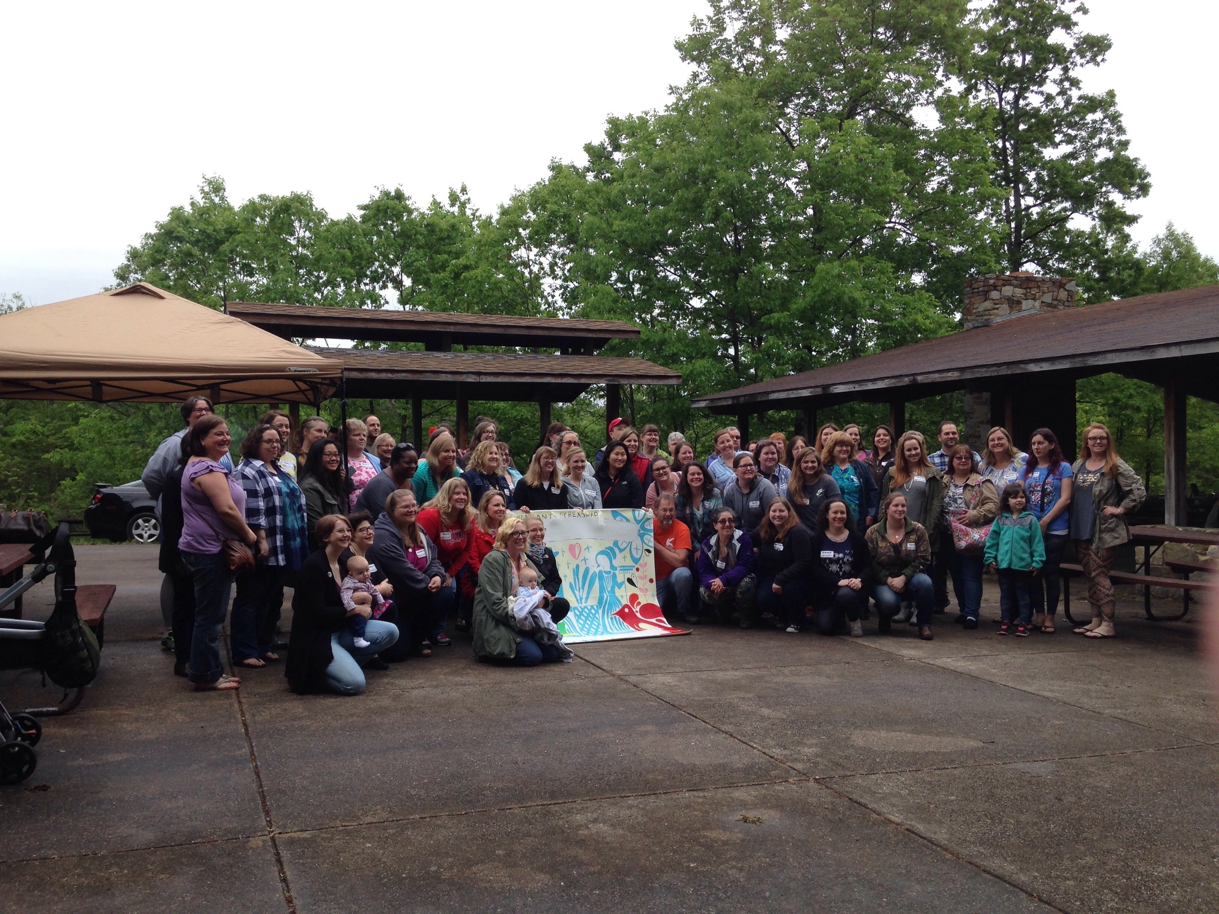 I believe the total of registered shoppers/traders was 80 plus family and friends! Wow it was a large event!