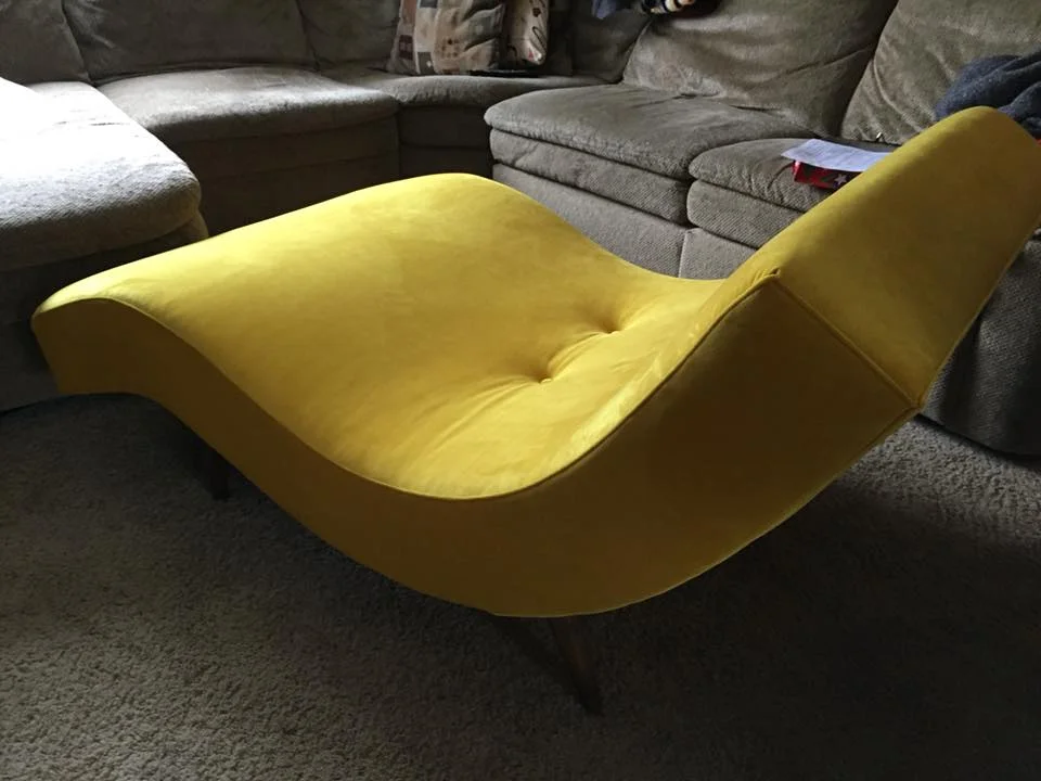 The tufting adds so much to this larger piece. It really needs some details to break up the piece visually. If you search for this piece on an image search, you will see them done in many ways. I enjoy the tufted pieces best and ones with thicker foam like this one. 