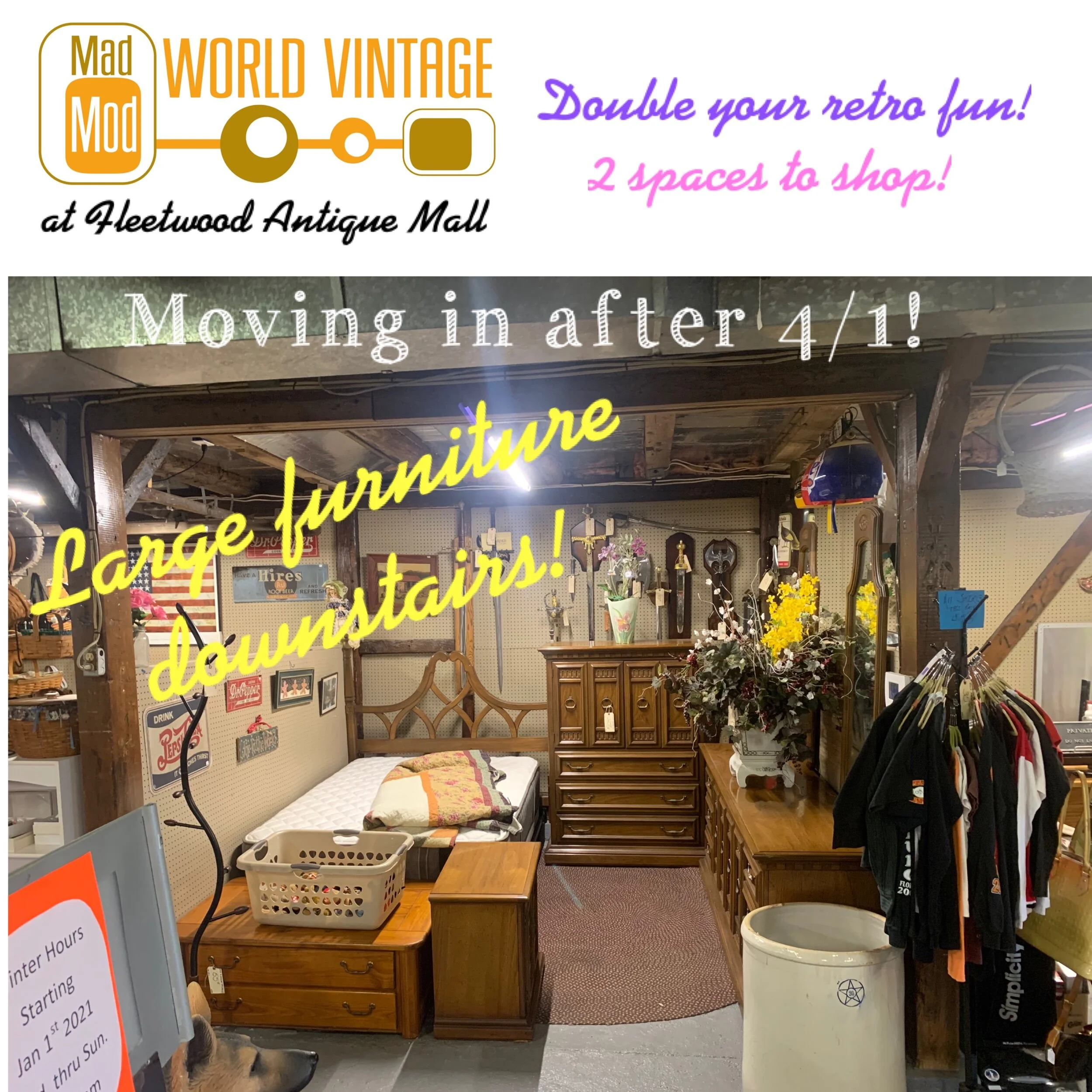 My neW sPace is on the right just inside the door!  I am filling it up with large Collectible pIeces!  Can’t wait to move in!