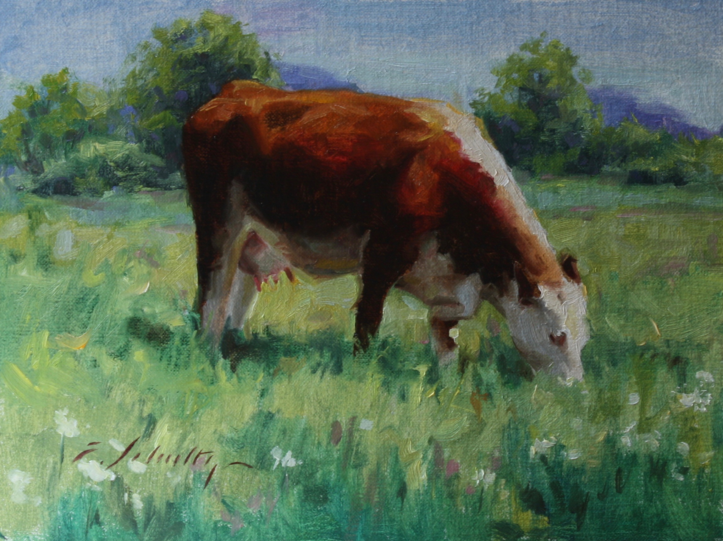 "Summer Cow" 6x8"