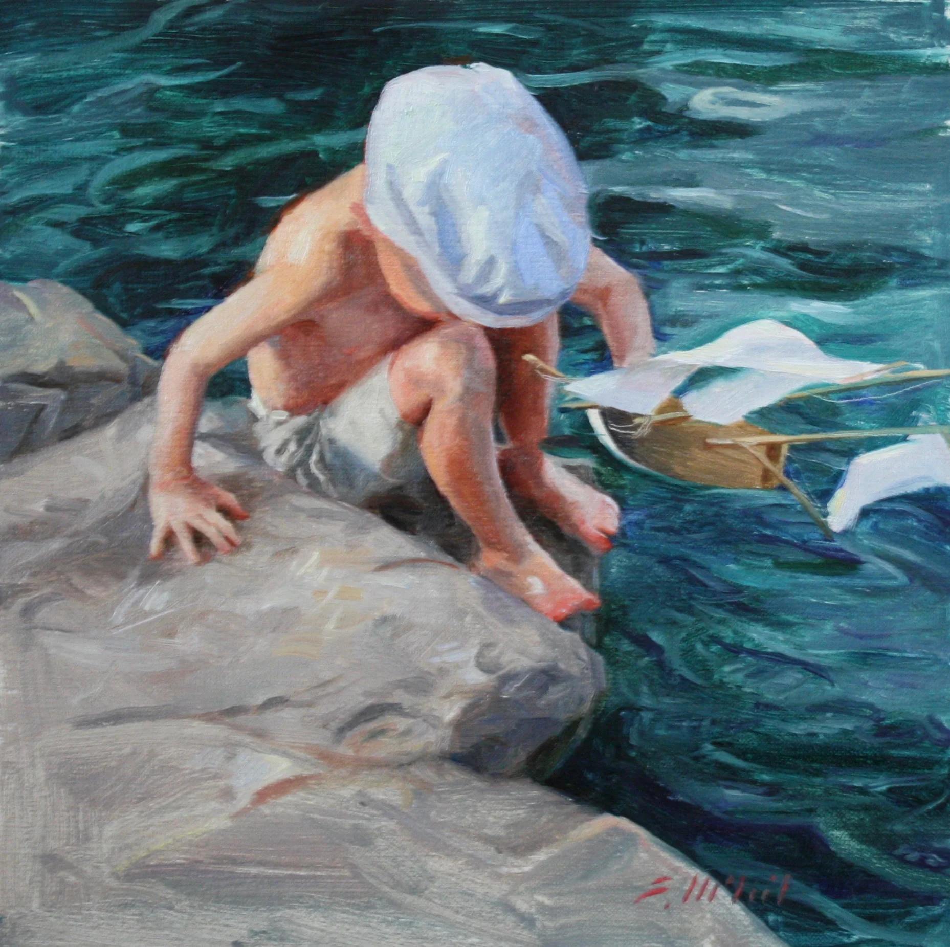 Beside The Lake 8x8" $350