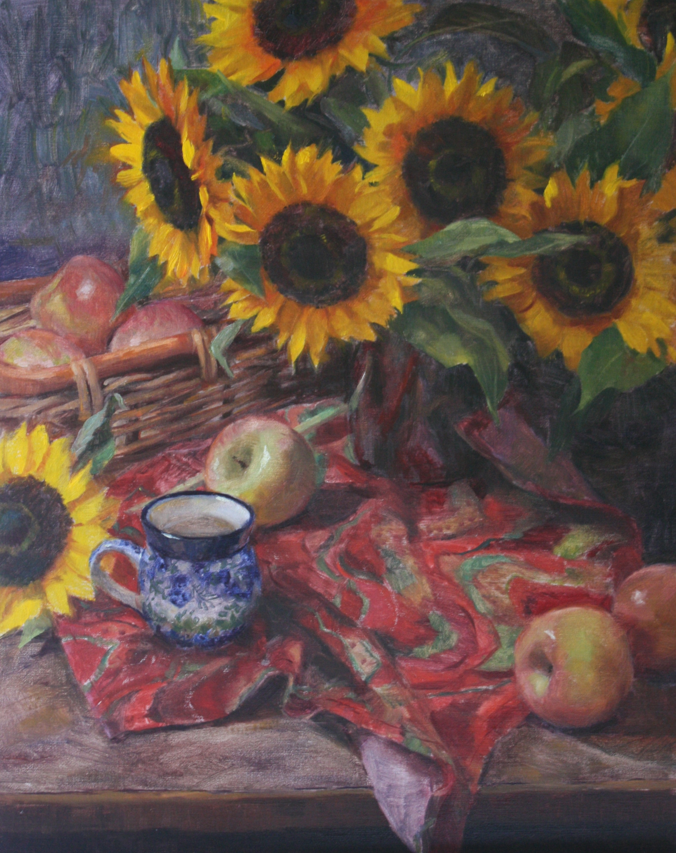 "Sunflowers and Apples" 16x20 $850
