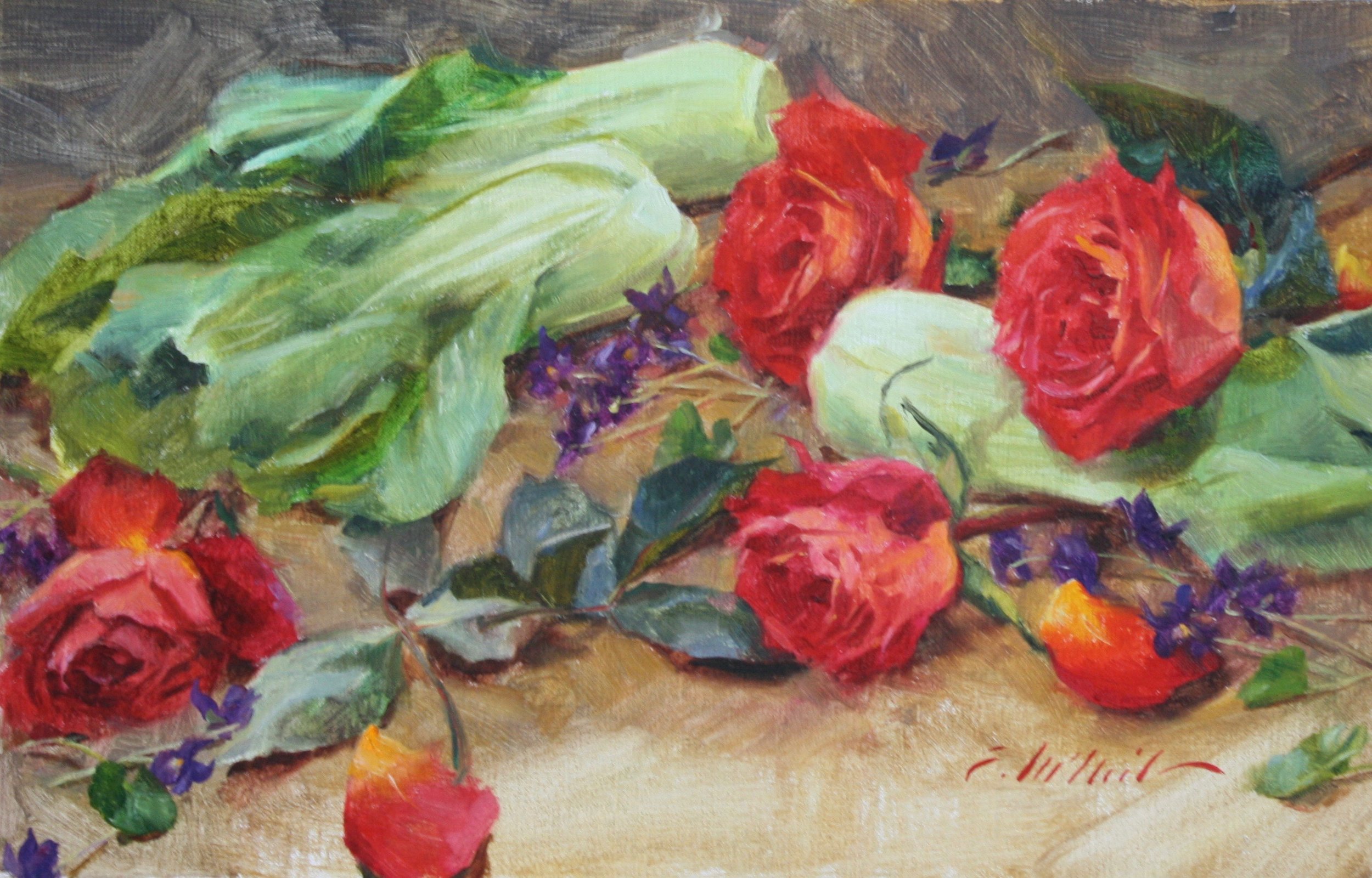 Roses and Violets and Bok Choy 9x14%22 $400.jpg