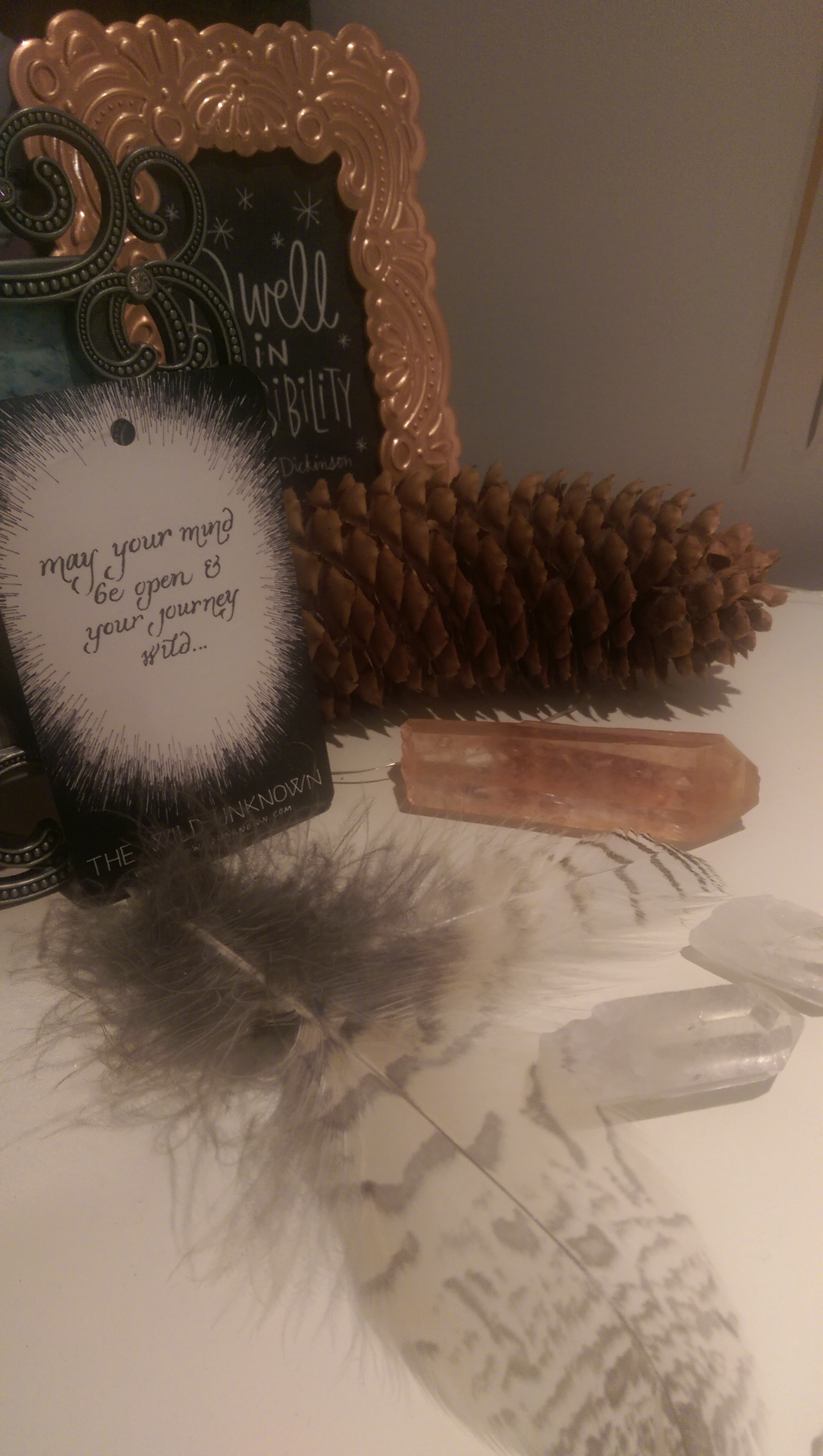 A few of my treasures getting settled in my new office