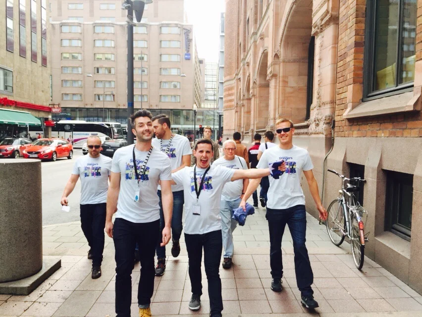 On route to opening ceremony