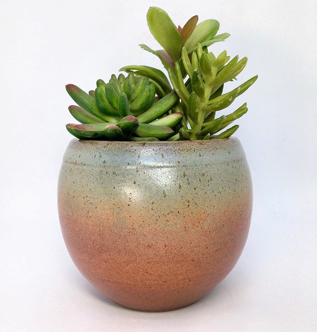 Fresh out of the kiln! The glaze came out a little more matte but I think I like it 😊 #ceramicshop #succulentsofinstagram #succulentplanter #handmadepottery #potterylove #picoftheday #ceramicsart #shopsmall #shopsustainable