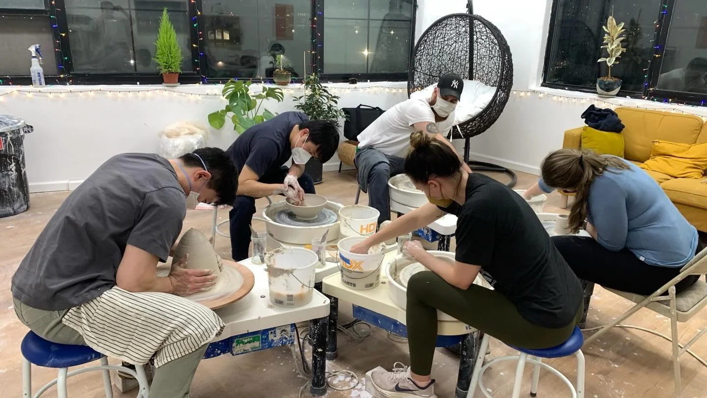 Rehn&rsquo;s Tuesday night crew doing some throwing. We got some big pieces here with Joey leading in with 19lbs! Throwing with no splash pan for the first time 😊