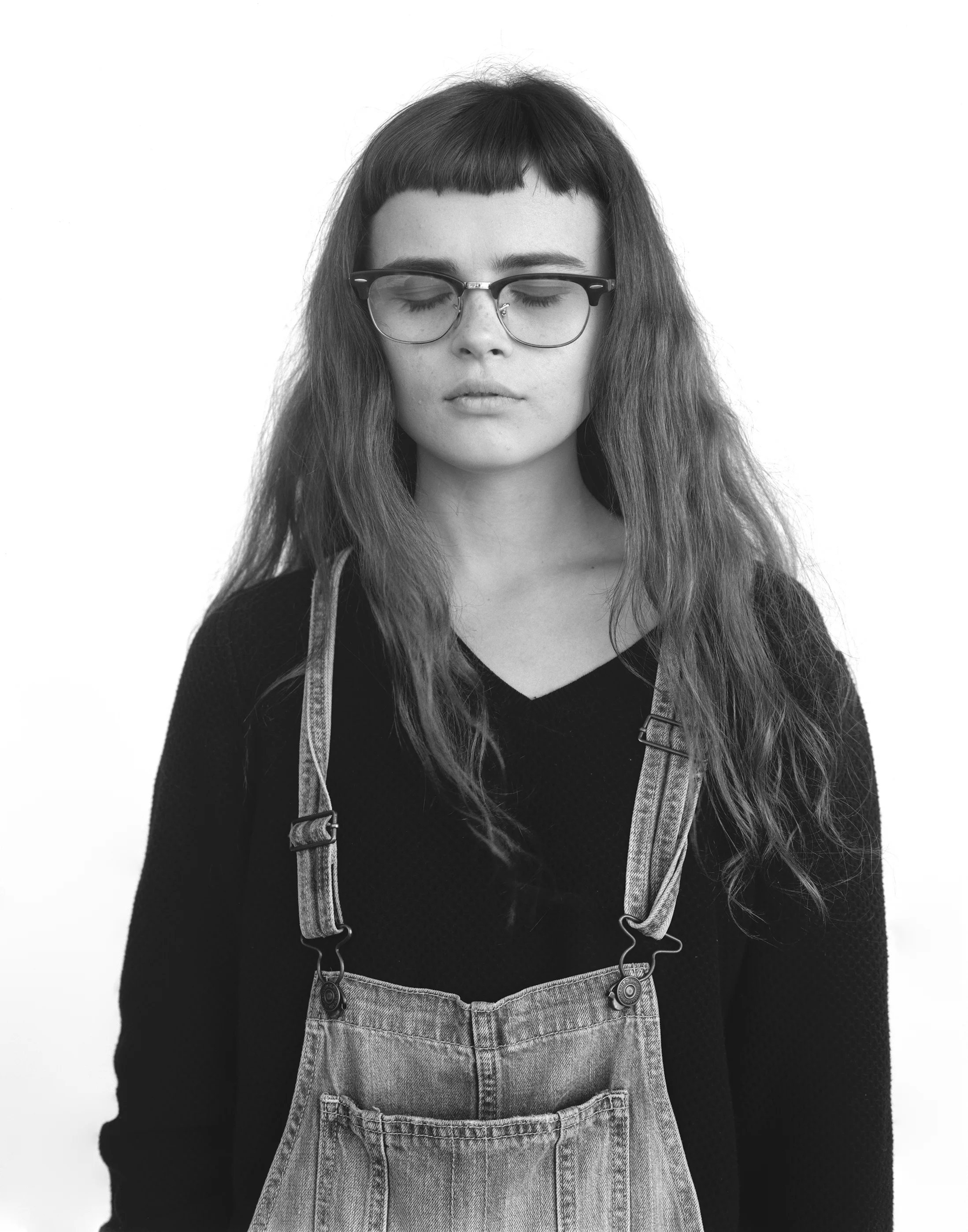 4x5 Black and White Portrait