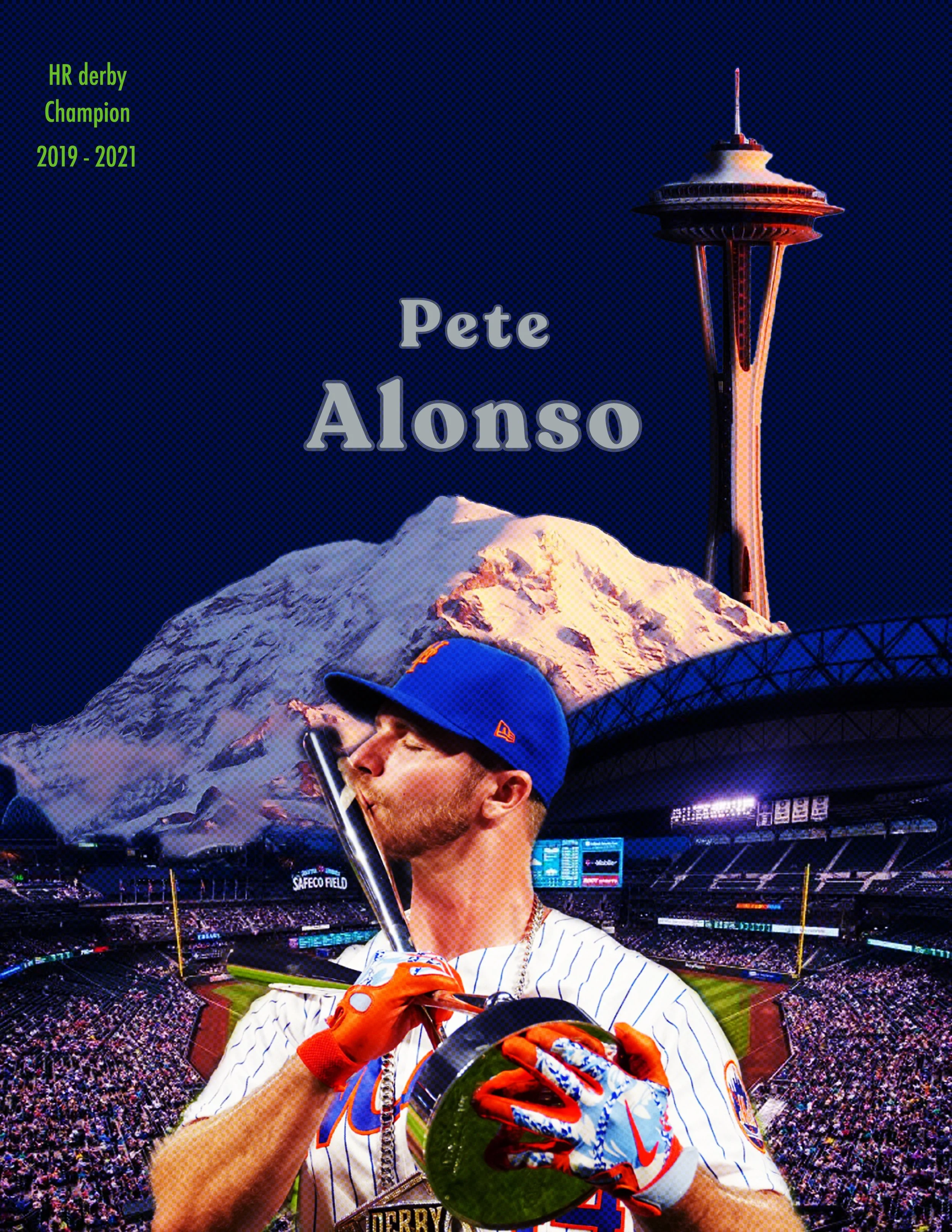  Personal Project poster for NY Mets player Pete Alonso for the 2023 All star game.  