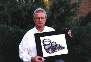 Just starting out in the art business: Albert with tne first Xray to be published.