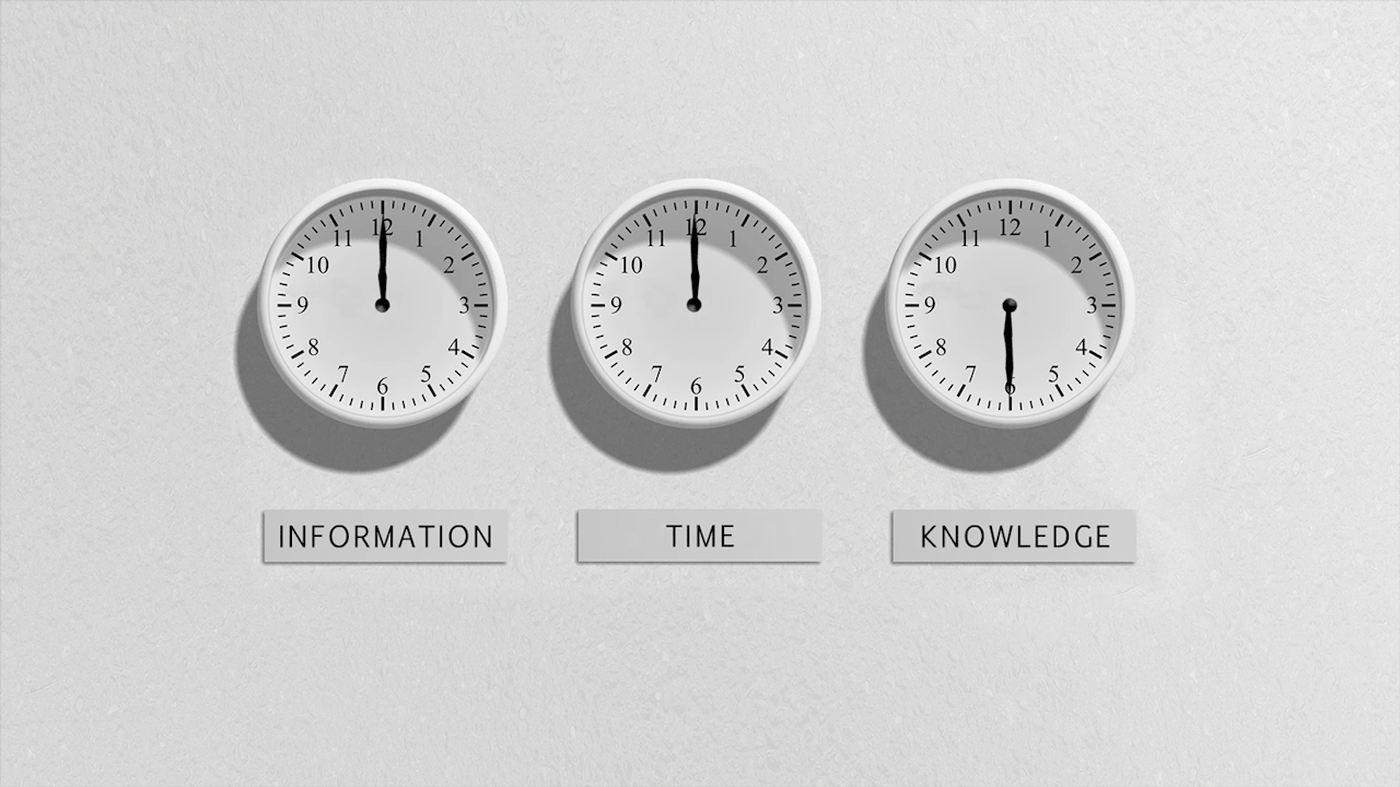THE RELATION BETWEEN INFORMATION, TIME AND KNOWLEDGE.