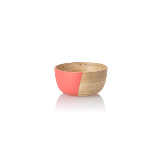 Small Coral Colour Pop Bamboo Bowl