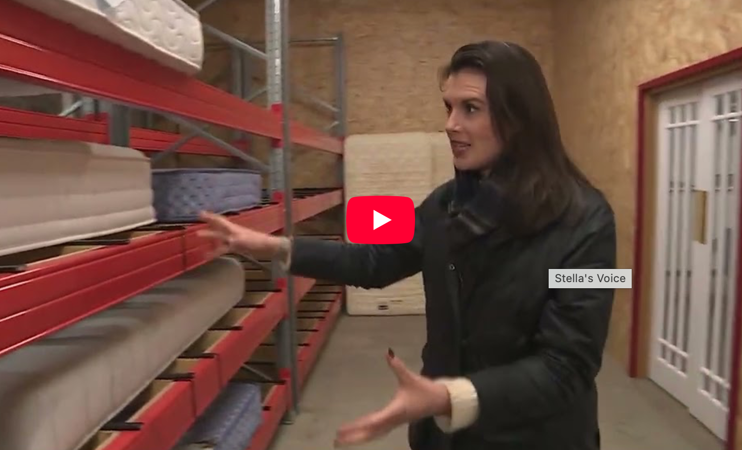 Stella's Voice mattress project on STV News!