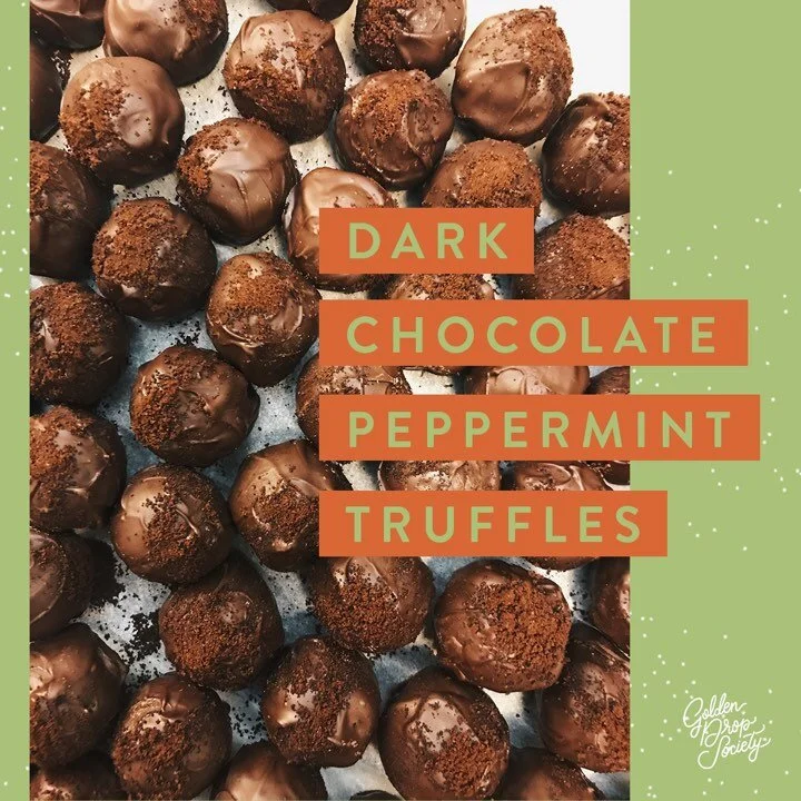 Valentine's Recipe : Dark Chocolate Peppermint Truffles