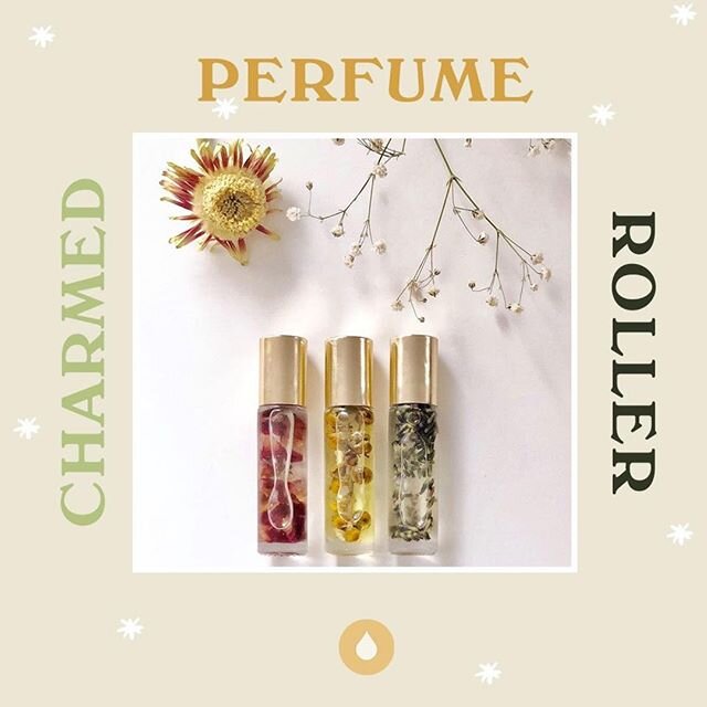 CHARMED PERFUME ROLLER⠀⠀⠀⠀⠀⠀⠀⠀⠀
⠀⠀⠀⠀⠀⠀⠀⠀⠀
we all like to smell good! one of my favorite things is whipping up a perfume blend and i've been loving this one!⠀⠀⠀⠀⠀⠀⠀⠀⠀
it's a sweet mix of floral + citrus and perfect for warm weather!⠀⠀⠀⠀⠀⠀⠀⠀⠀
⠀⠀⠀⠀⠀⠀⠀⠀⠀