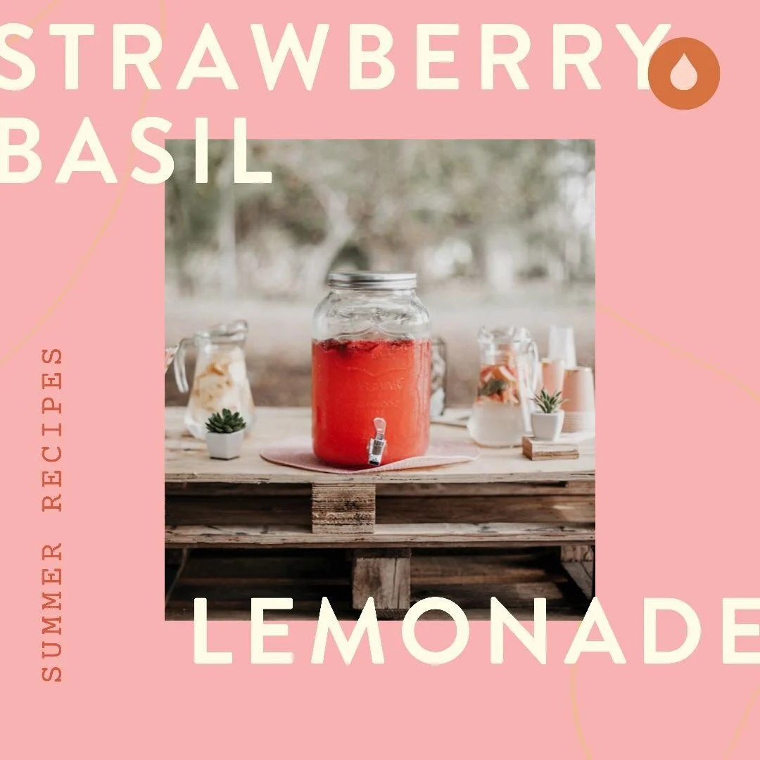 Oil Infused Recipe : Strawberry Basil Lemonade